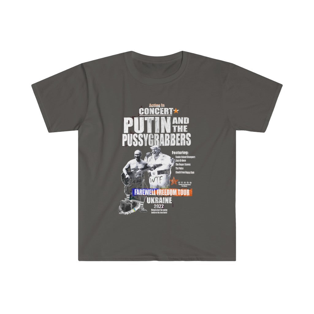 Putin and the PussyGrabbers - Two-Sided Tee - Black, Grey, Browns