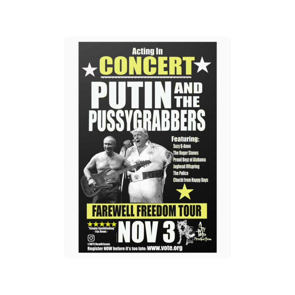 Putin and the PussyGrabbers POSTER - "Election Nov 3" Version