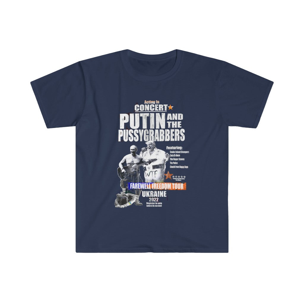 Putin and the PussyGrabbers - Two-Sided Tee - Black, Grey, Browns